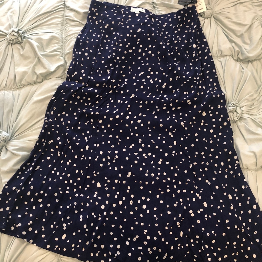 Blue Floral Midi skirt